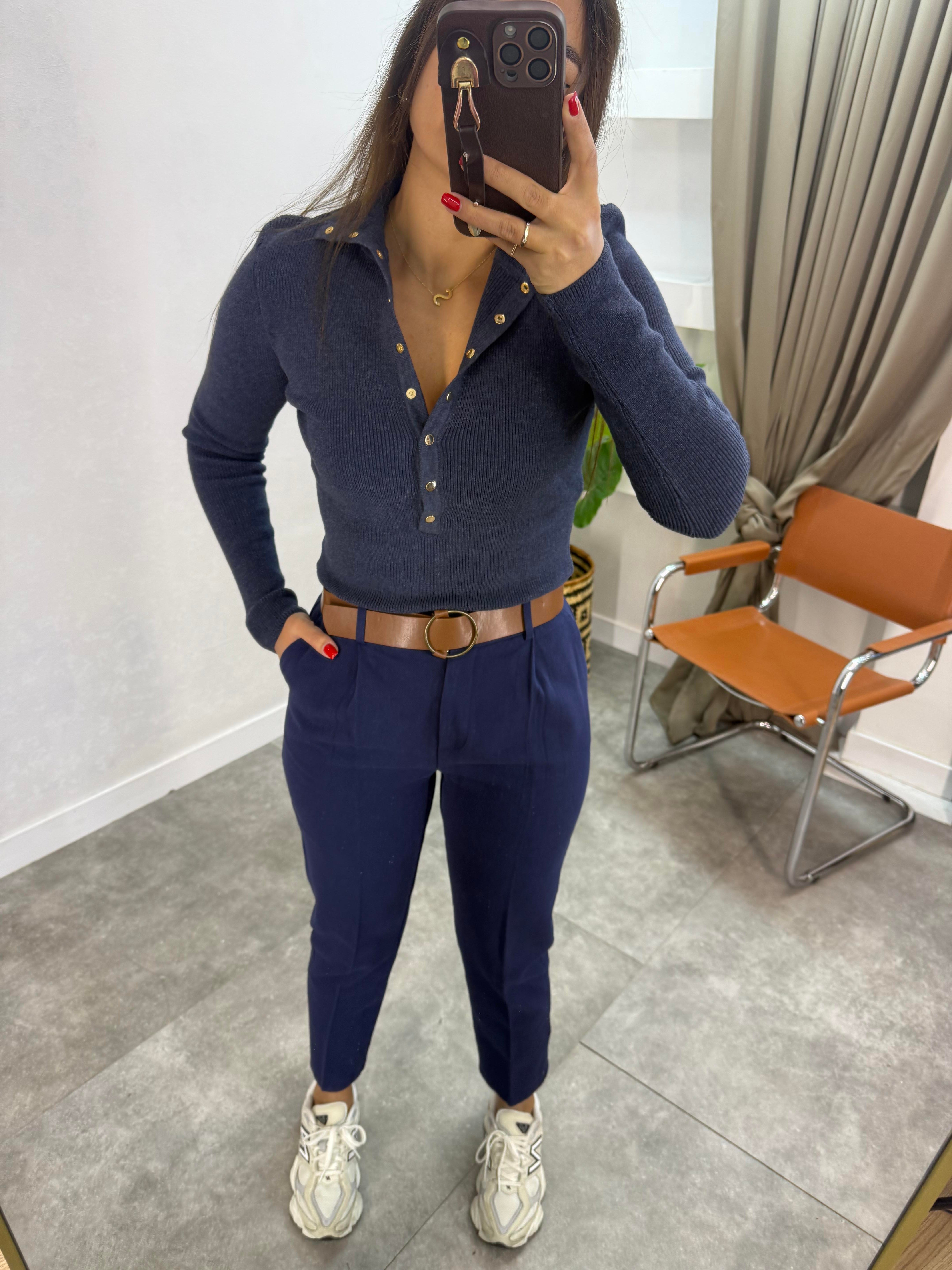 KEMERLİ GABARDİN PANT LACİ