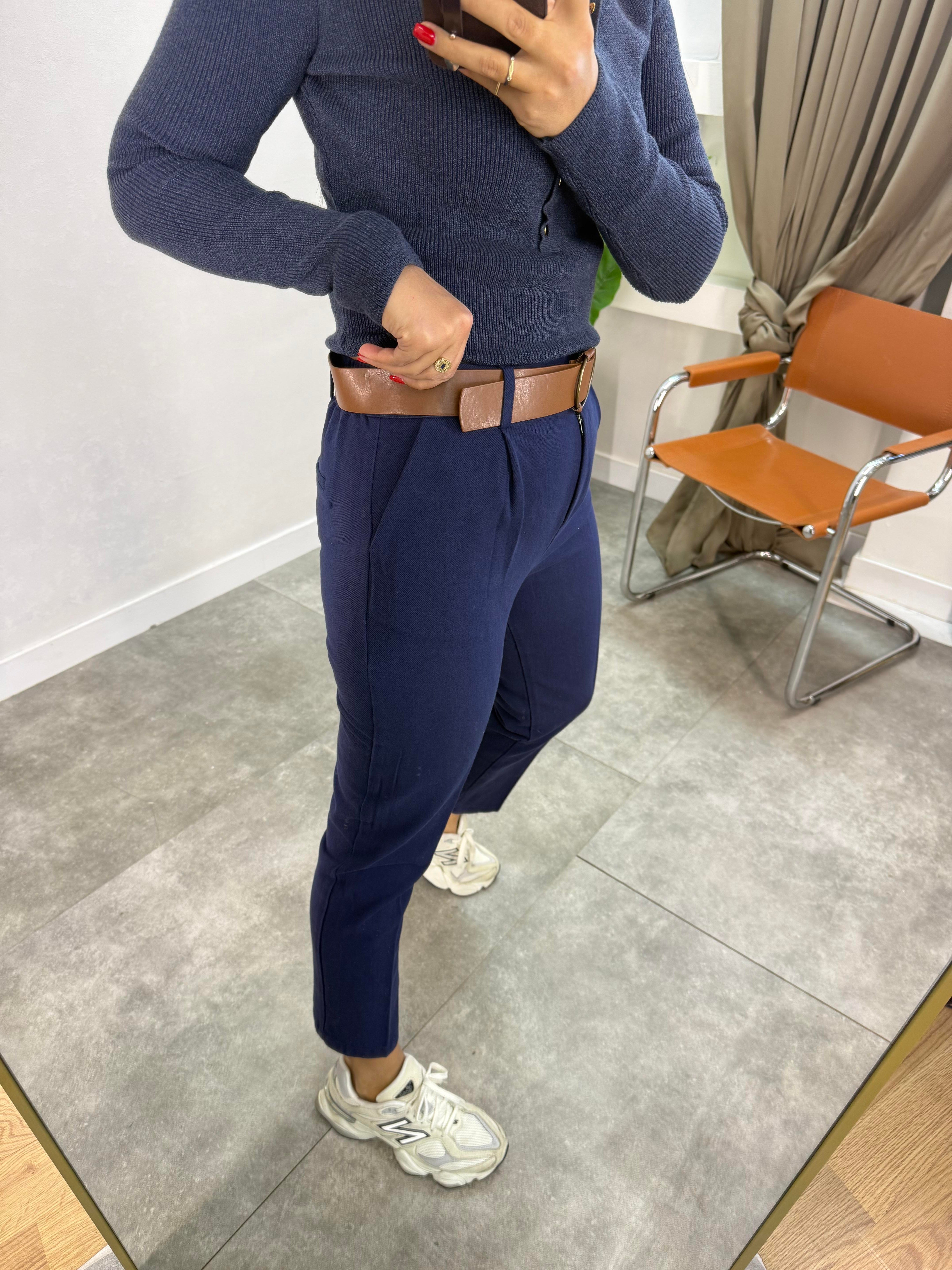 KEMERLİ GABARDİN PANT LACİ