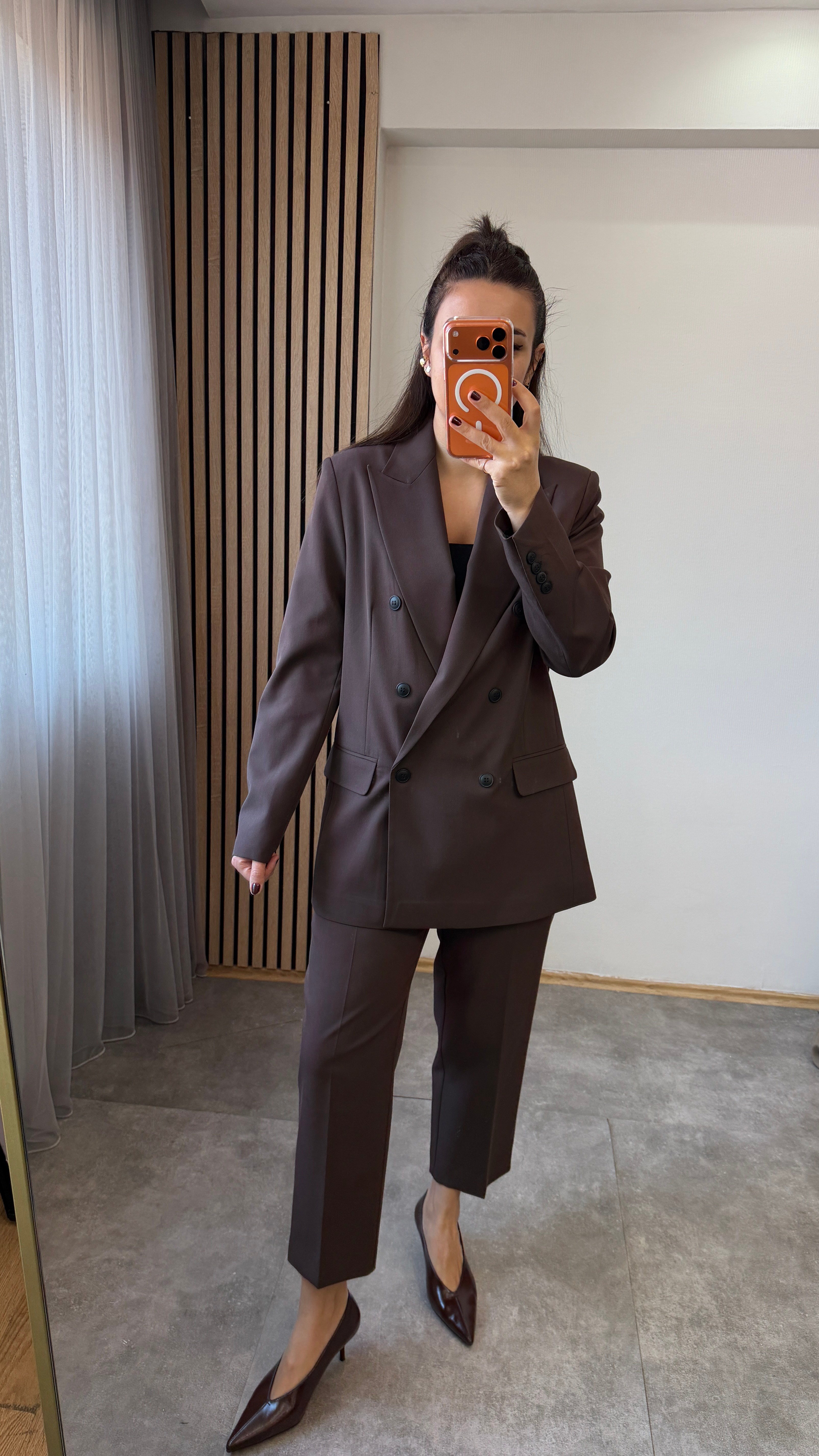 KRUVAZE BLAZER KAHVE