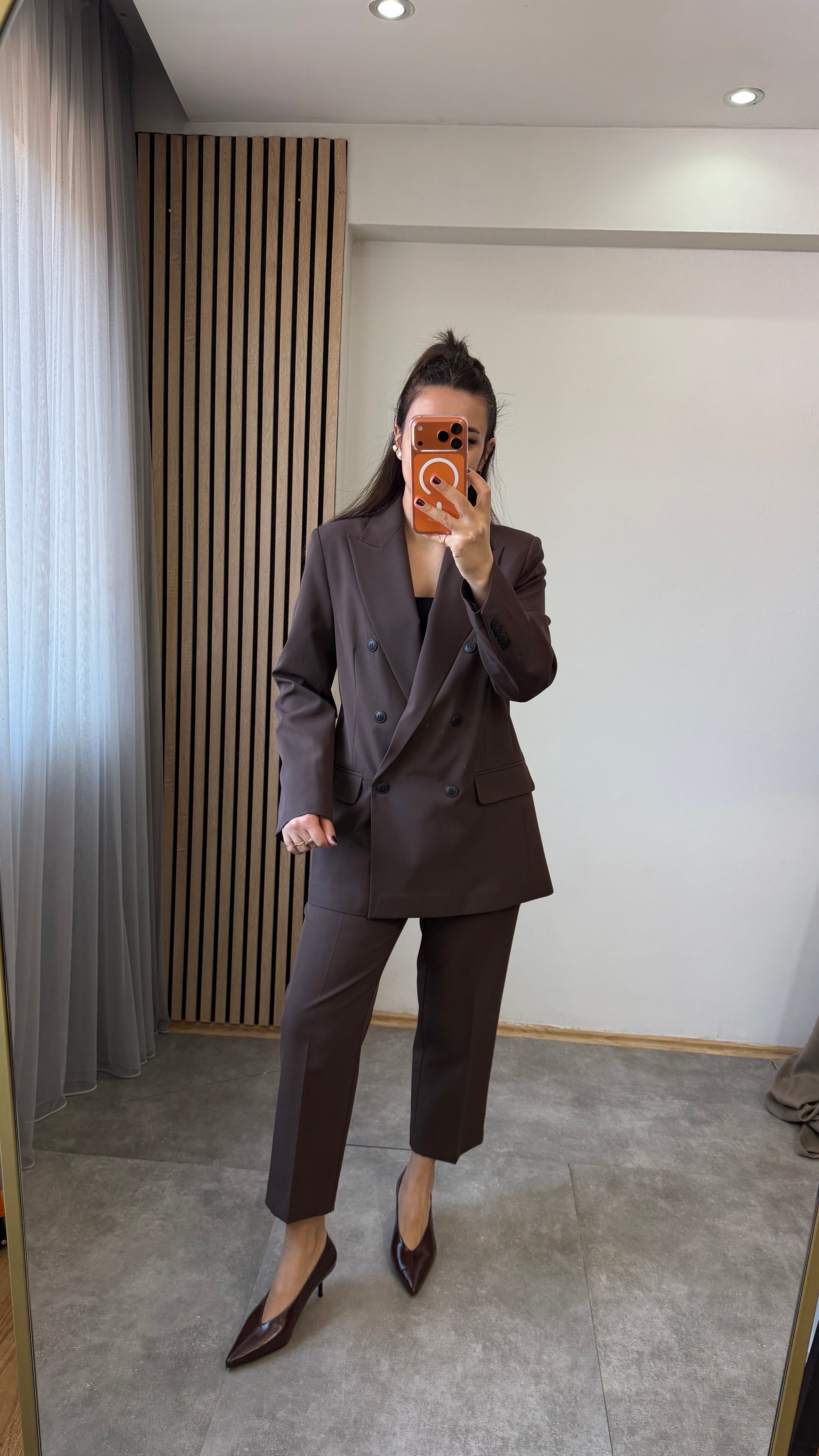 KRUVAZE BLAZER KAHVE