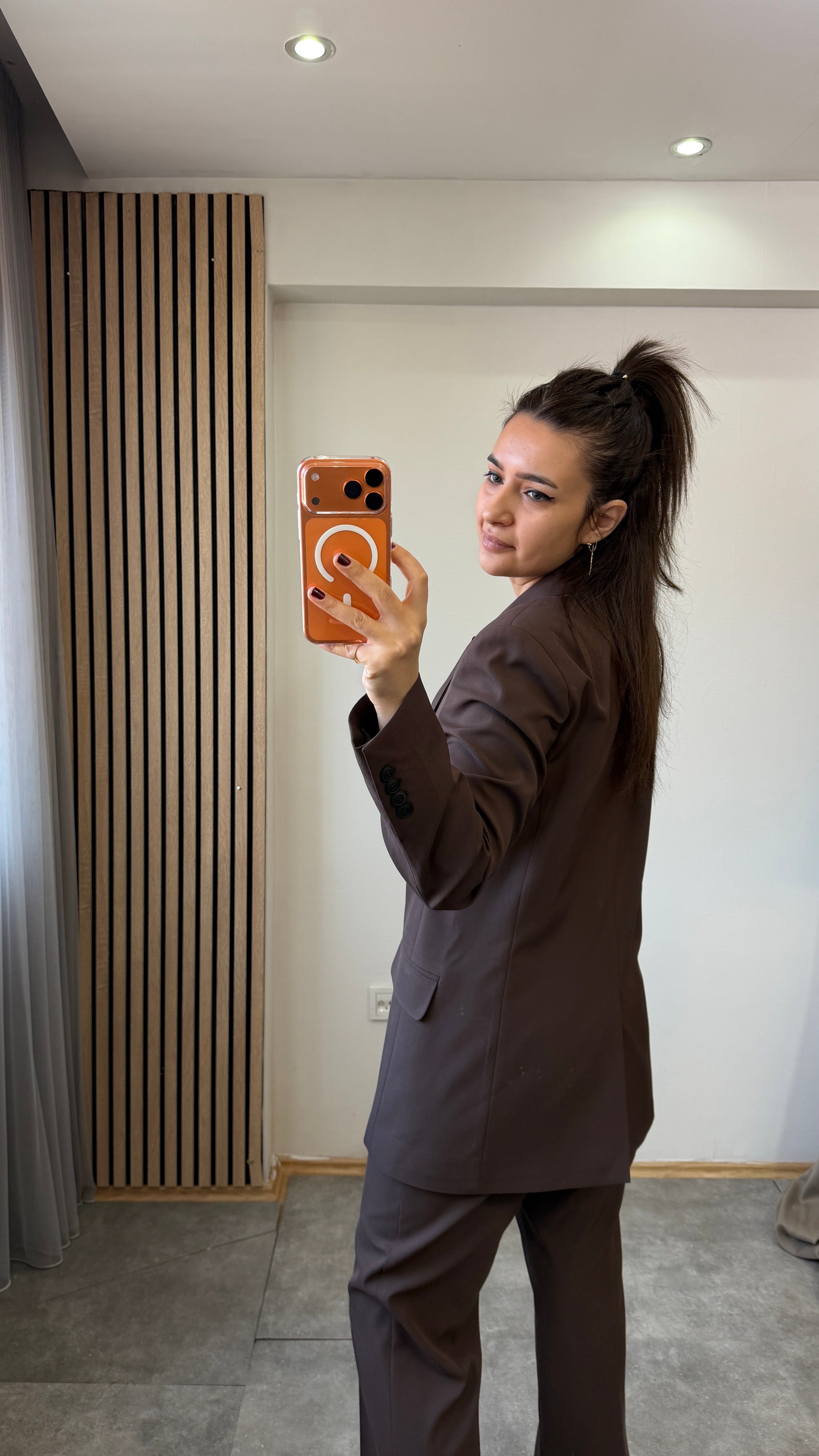 KRUVAZE BLAZER KAHVE