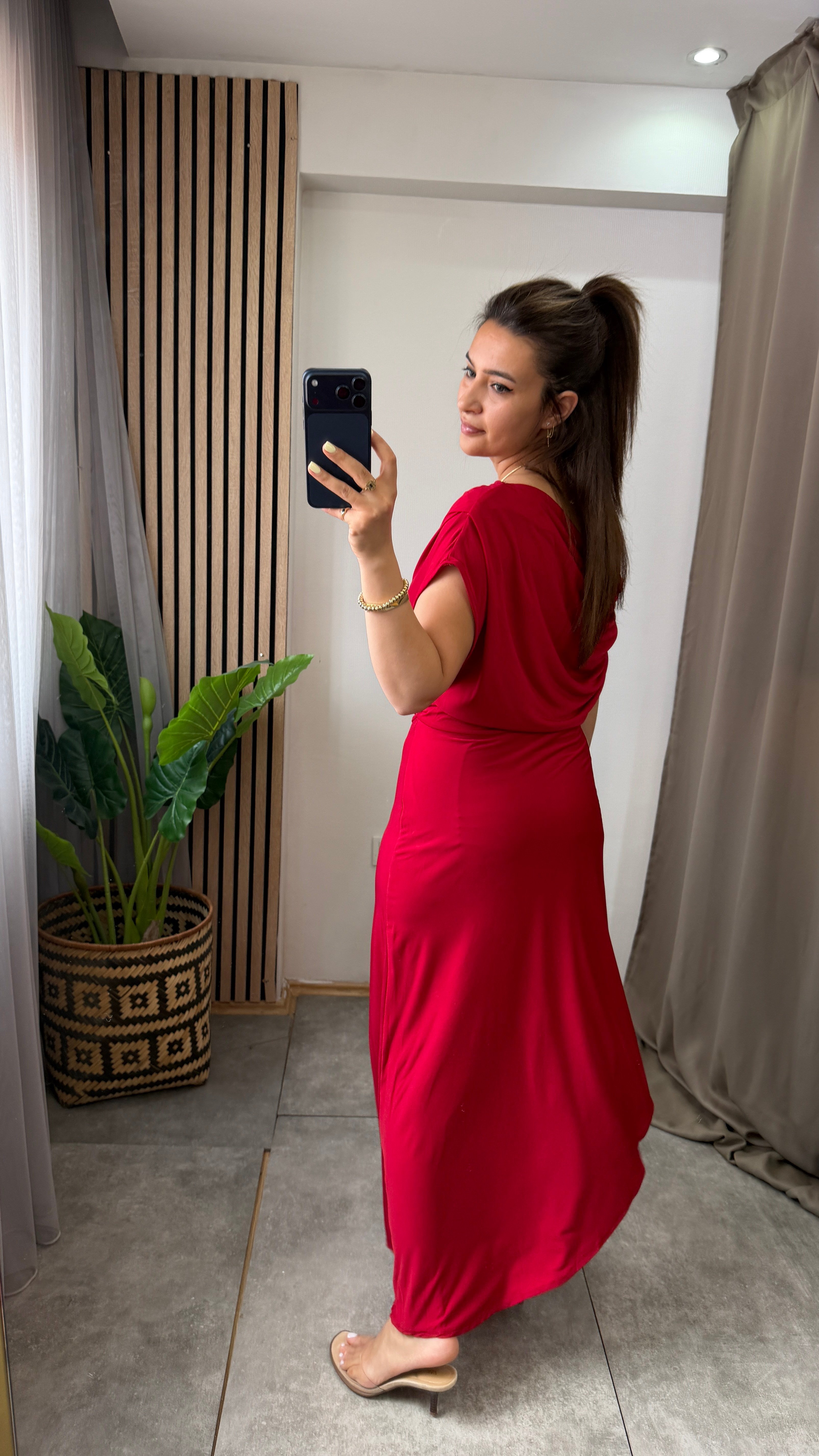 SARA ELBİSE KIRMIZI 
