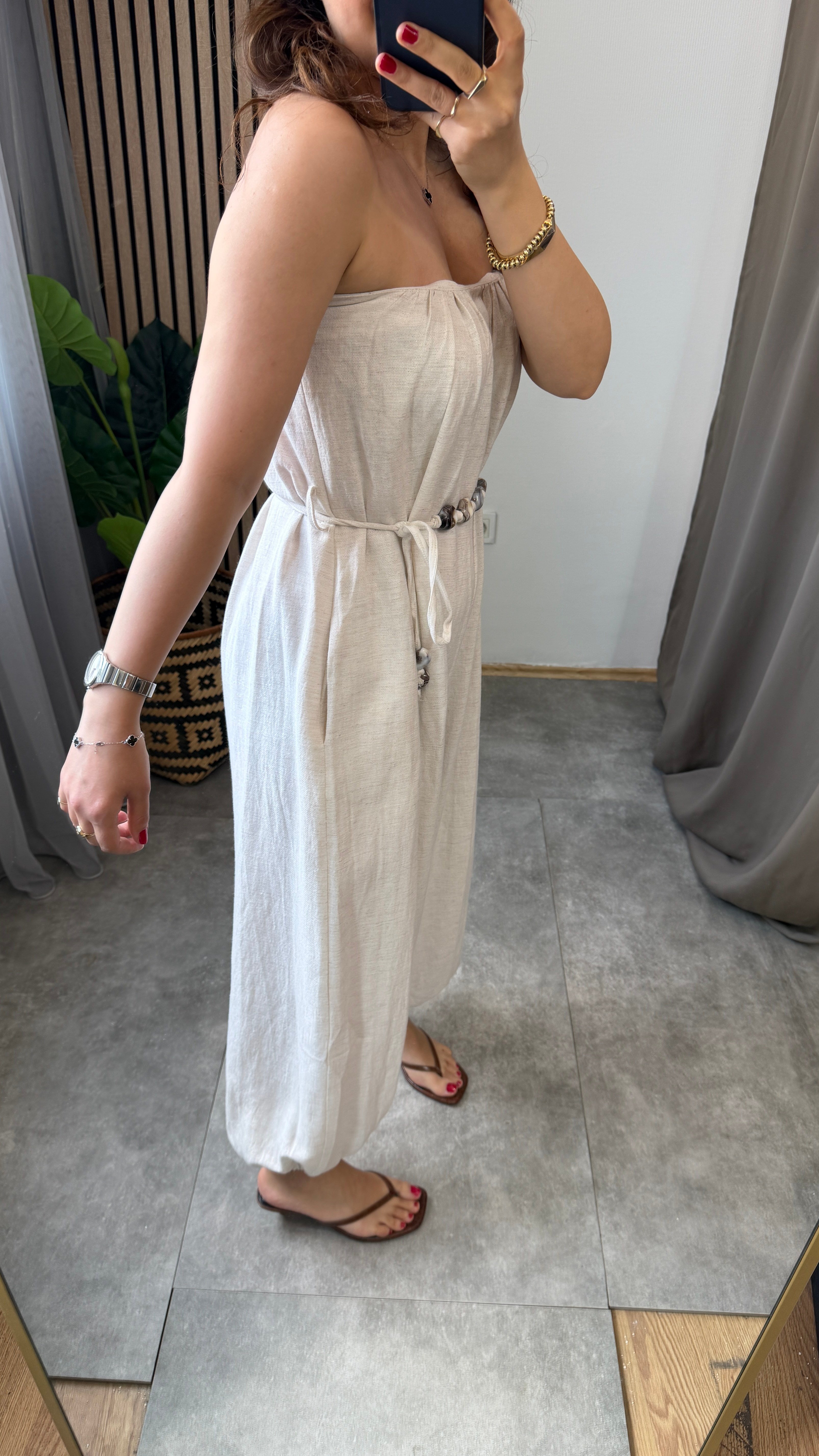 STRAPLEZ NATUREL ŞALVAR TULUM 