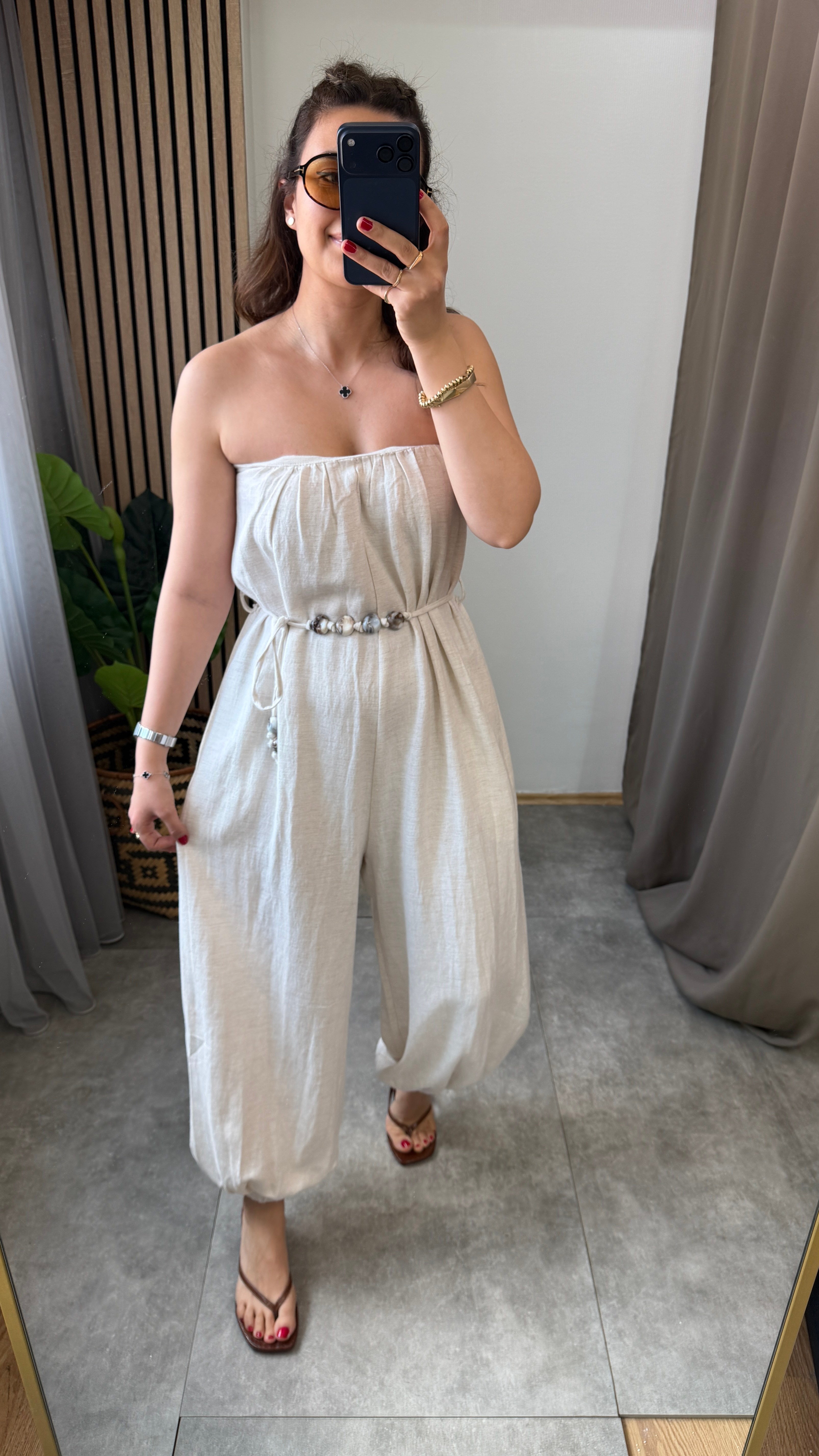 STRAPLEZ NATUREL ŞALVAR TULUM 