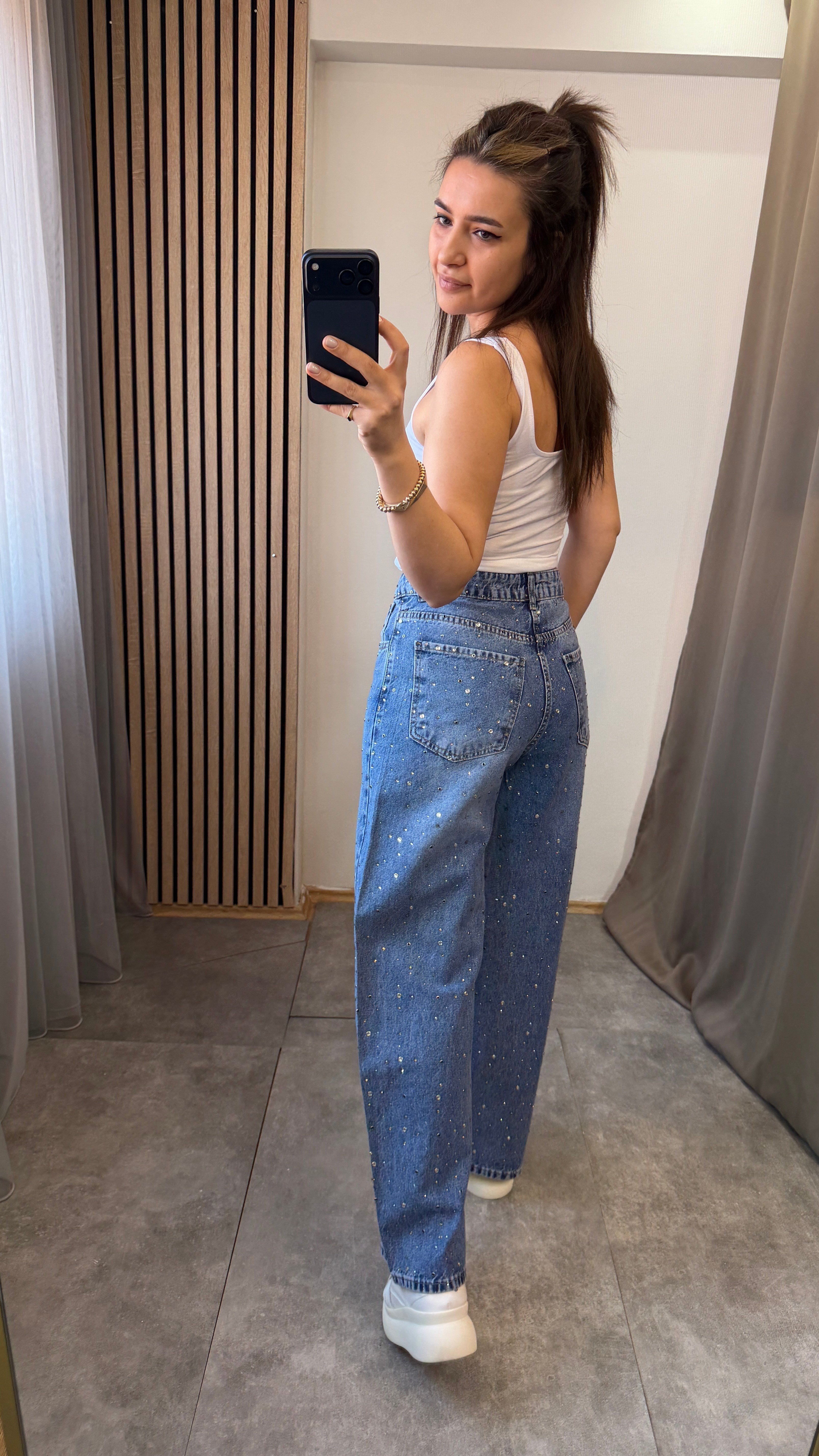 TAŞLI BAGGY JEAN 
