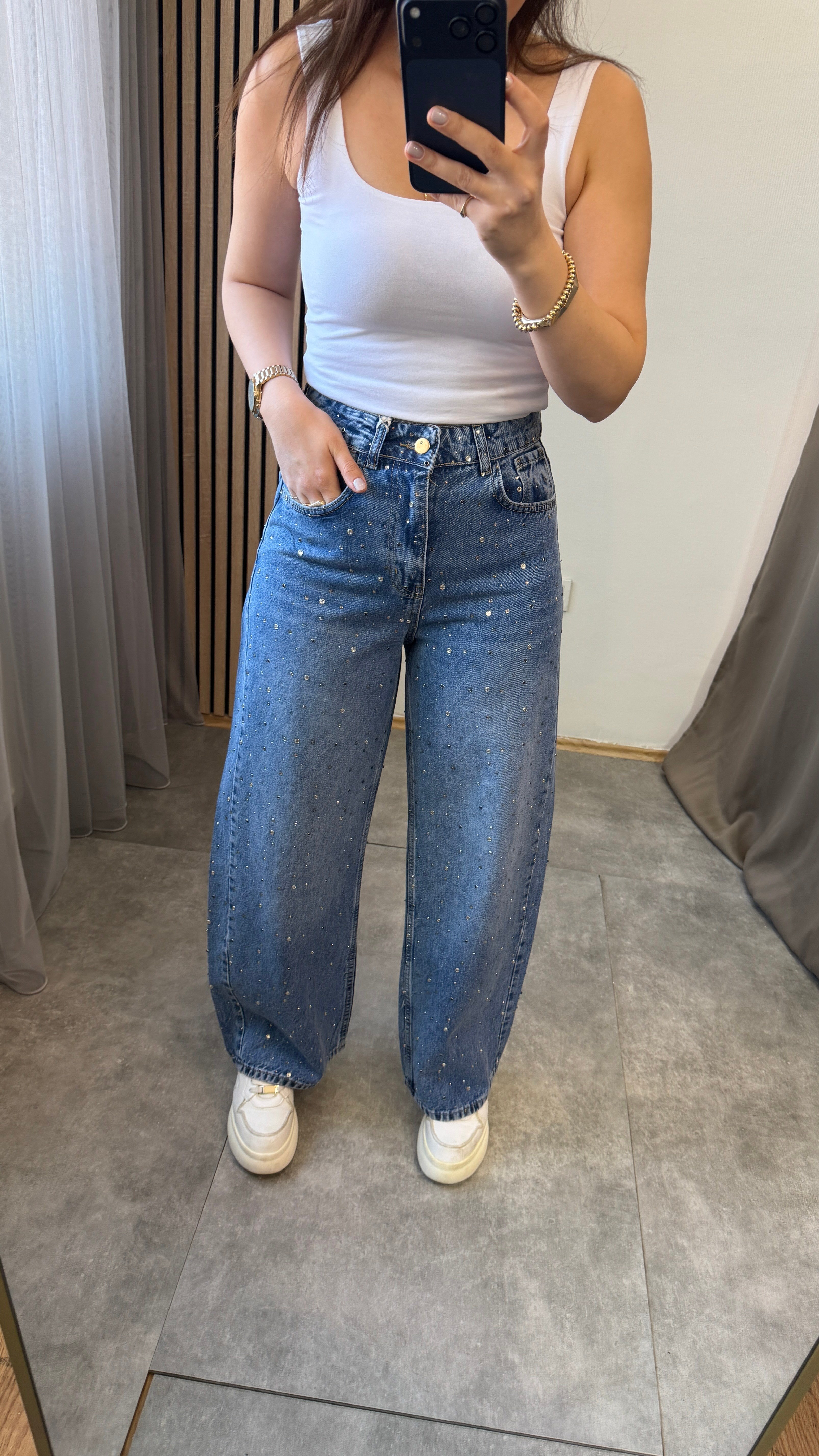 TAŞLI BAGGY JEAN 