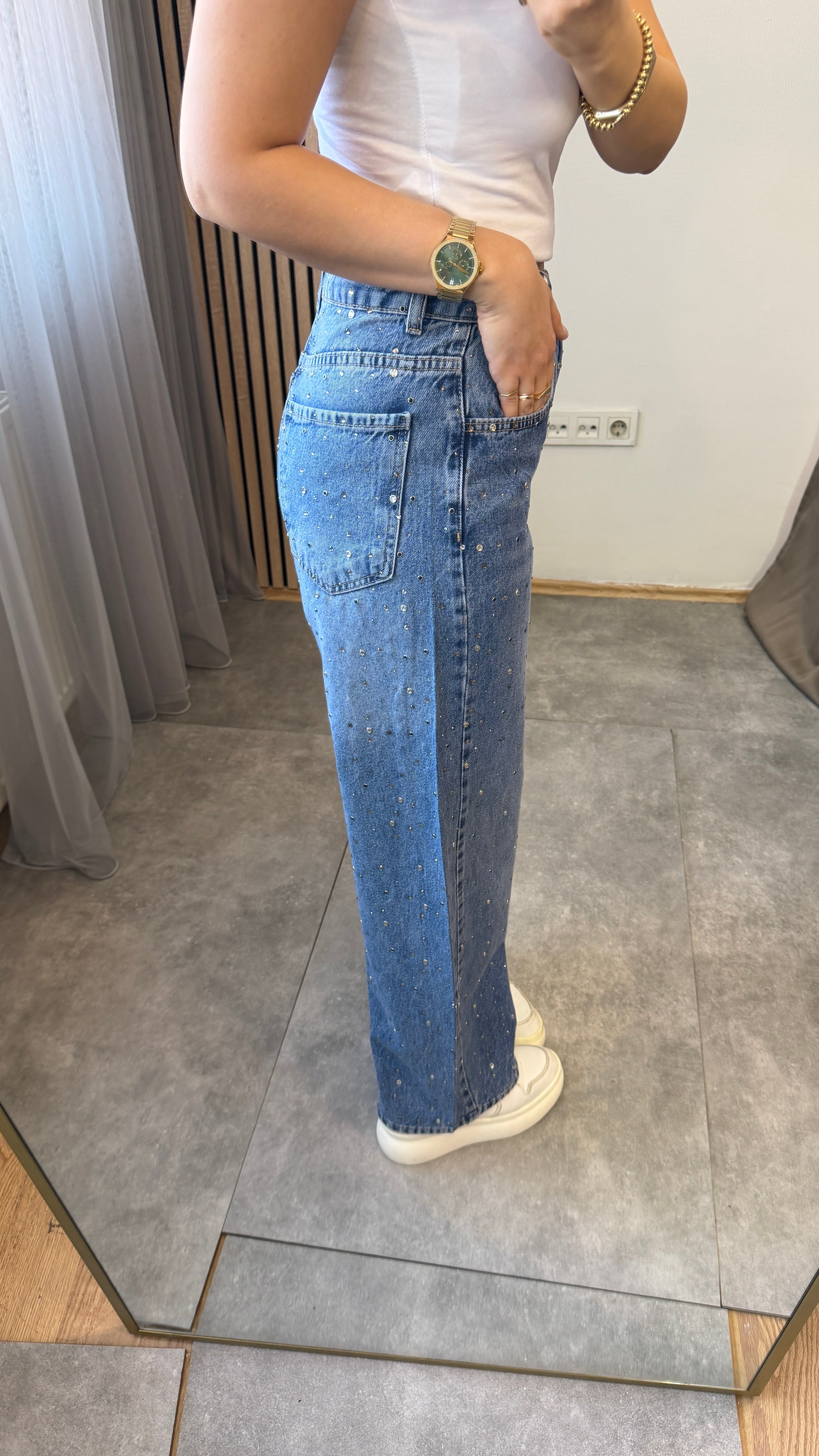TAŞLI BAGGY JEAN 