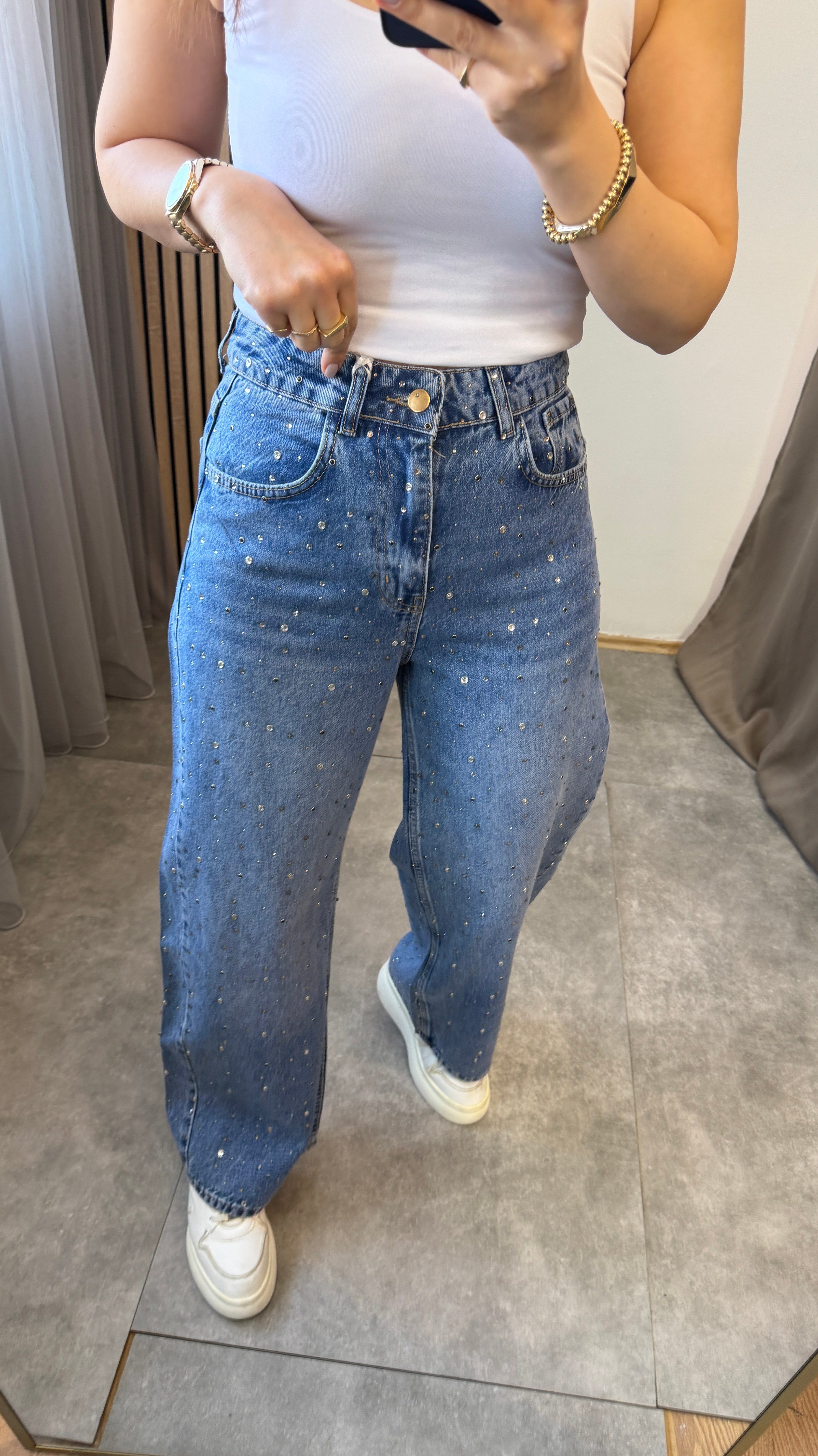 TAŞLI BAGGY JEAN 
