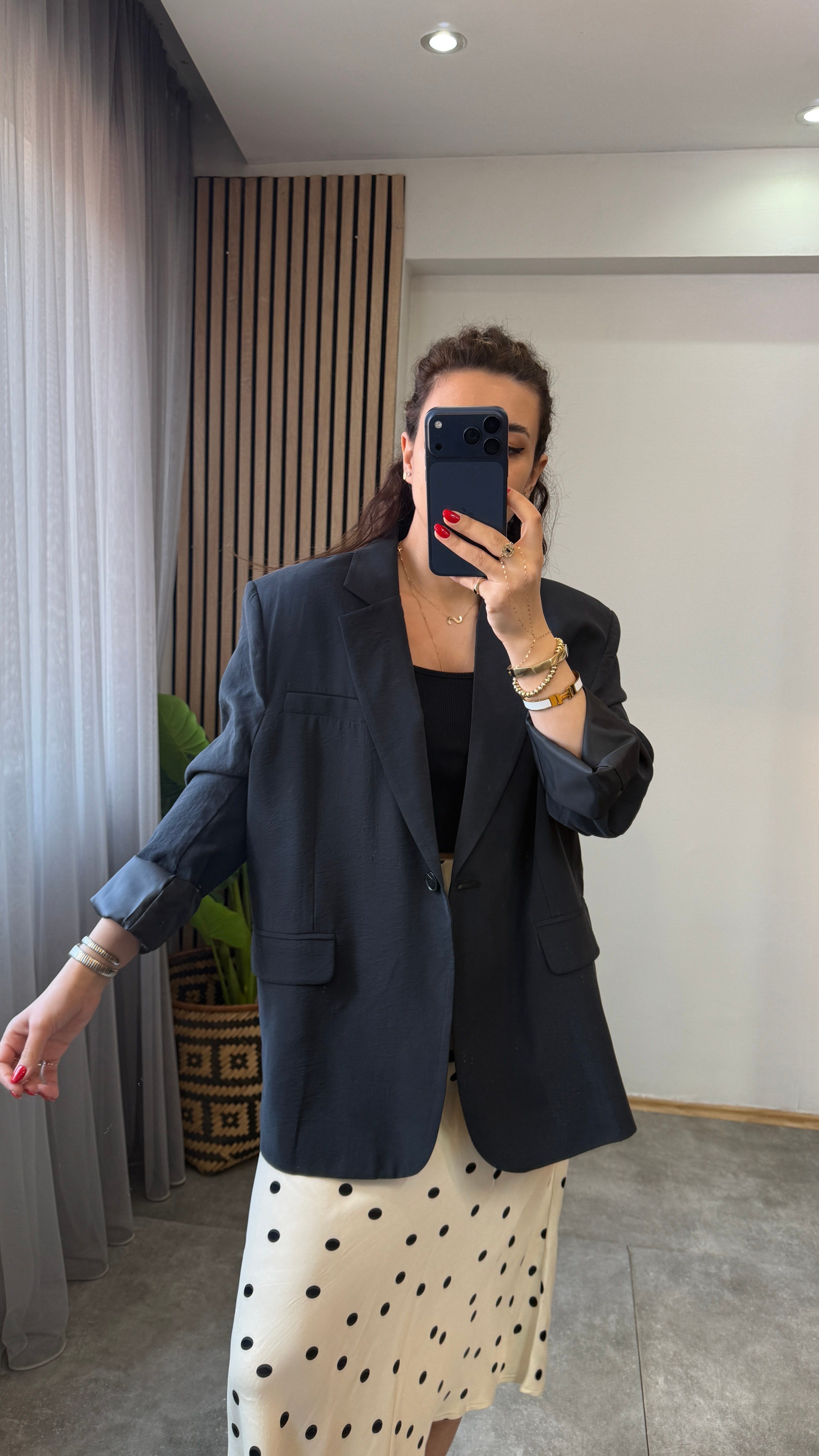 TENSEL BLAZER SİYAH 