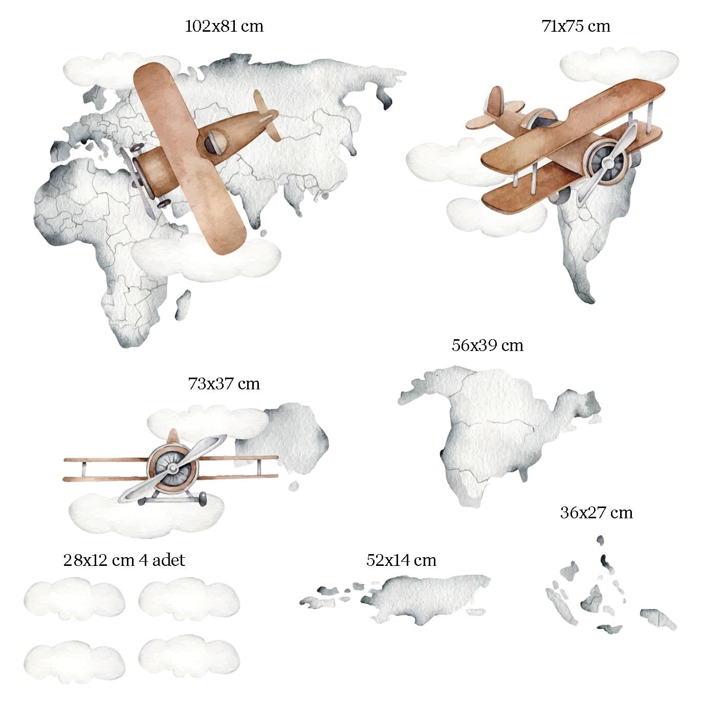 Duvar Sticker-95 Büyük Boy Uçak
