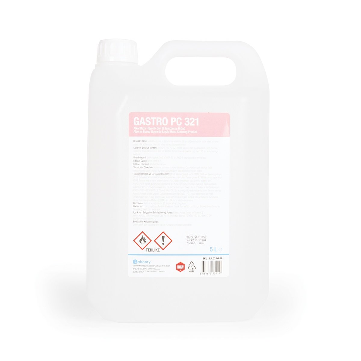 GASTRO PC 321 ALKOL BAZLI HİJ.SIVI EL TEM.ÜR.