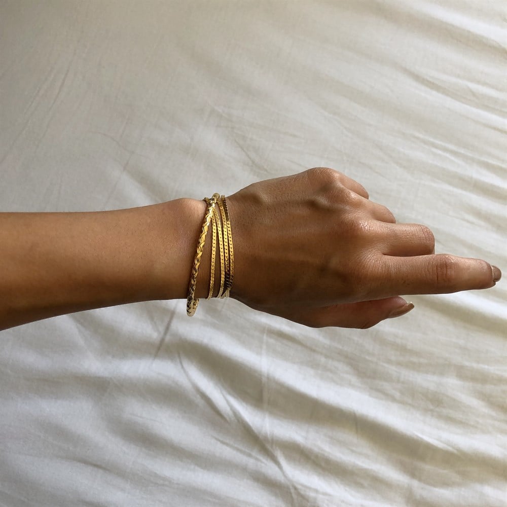 24k half bracelet
