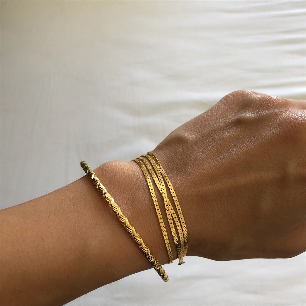 24k half bracelet