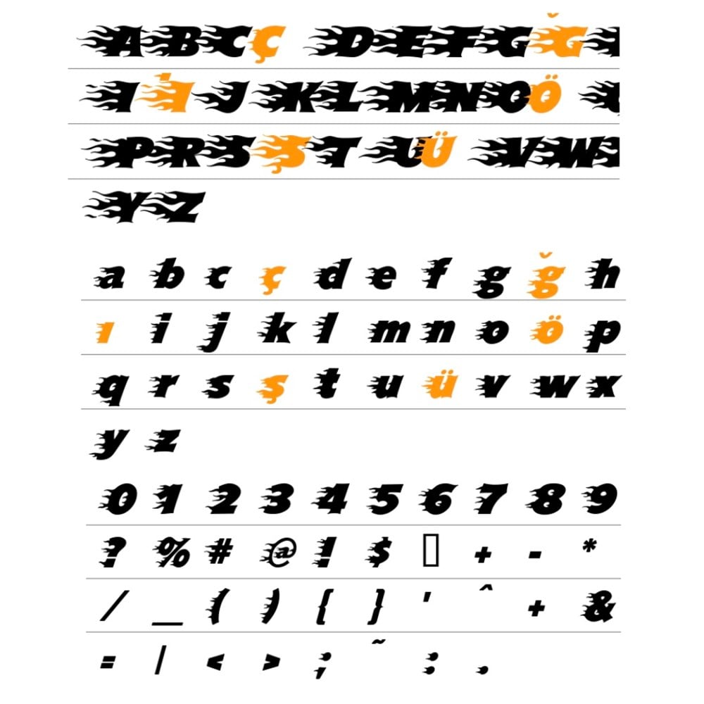 925 alev font