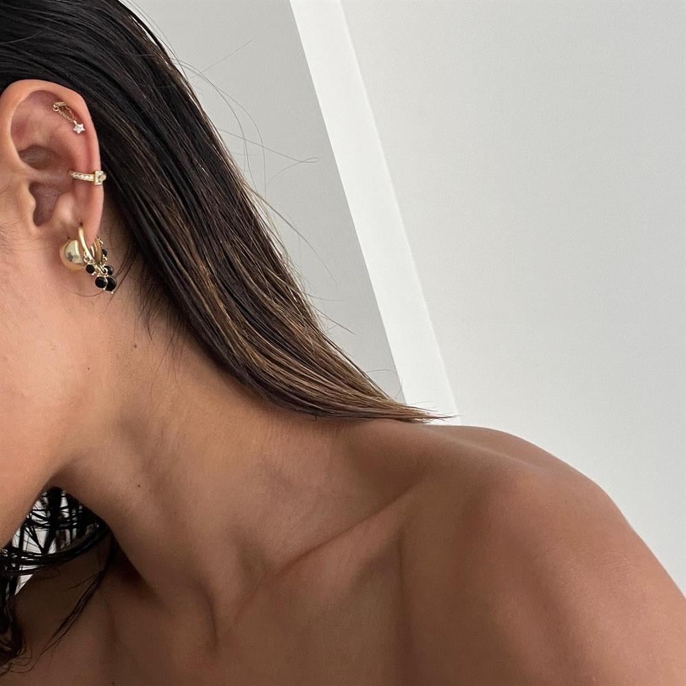 925 ayar gümüş baget taşlı ear cuff