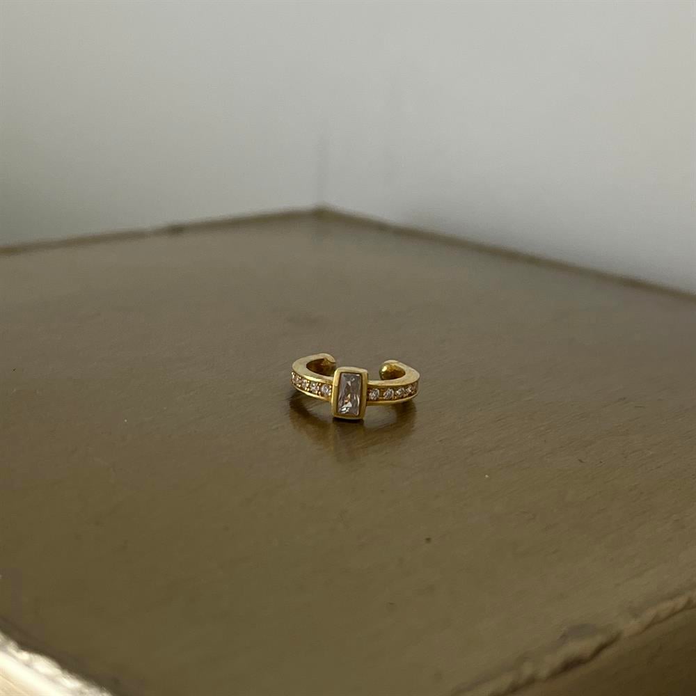 925 ayar gümüş baget taşlı ear cuff