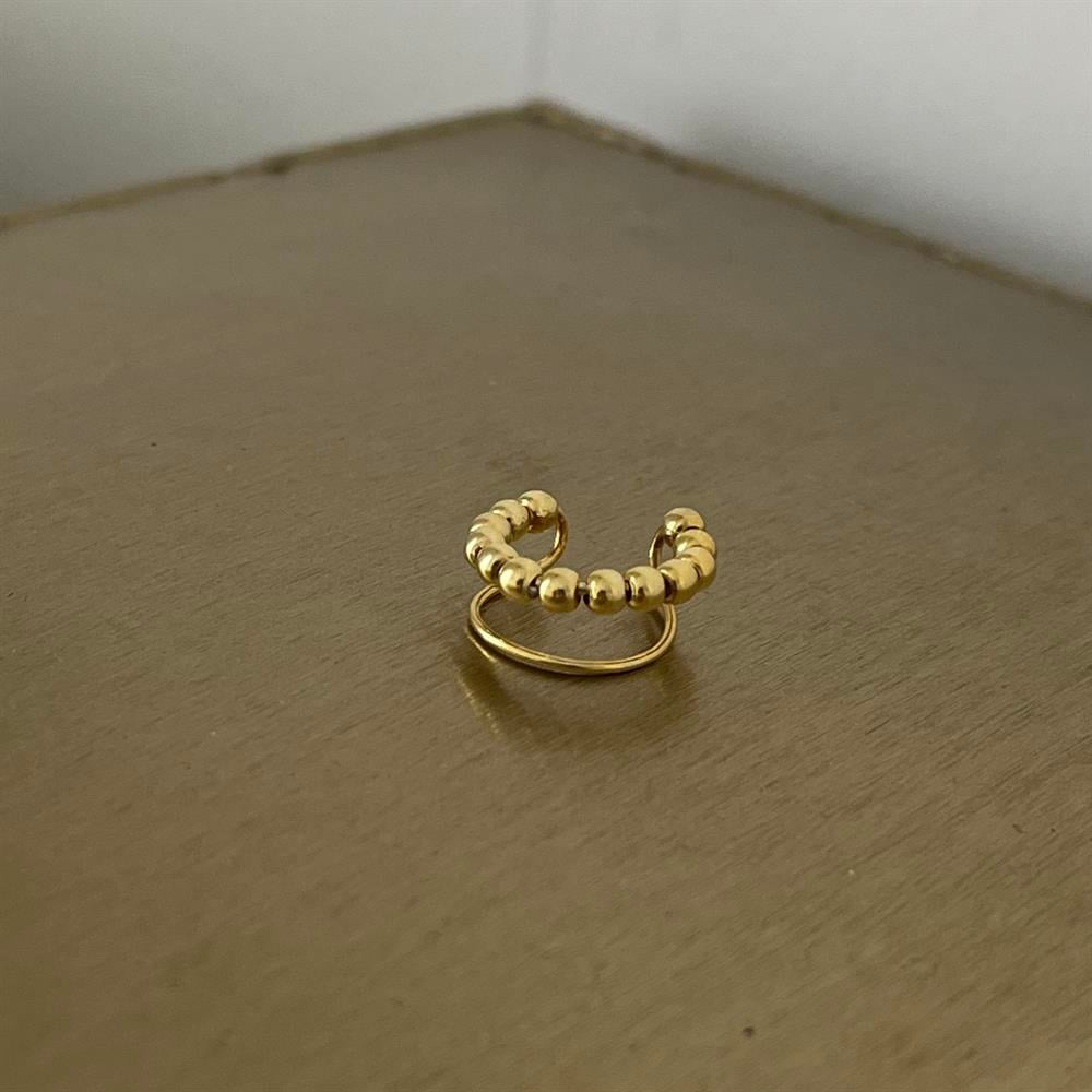 925 ayar gümüş top dolu ear cuff