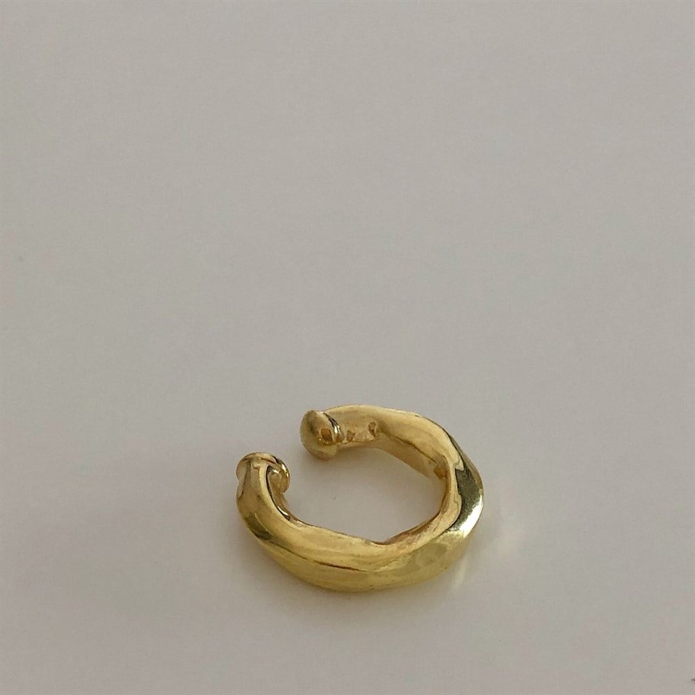 925 dalga desenli ear cuff