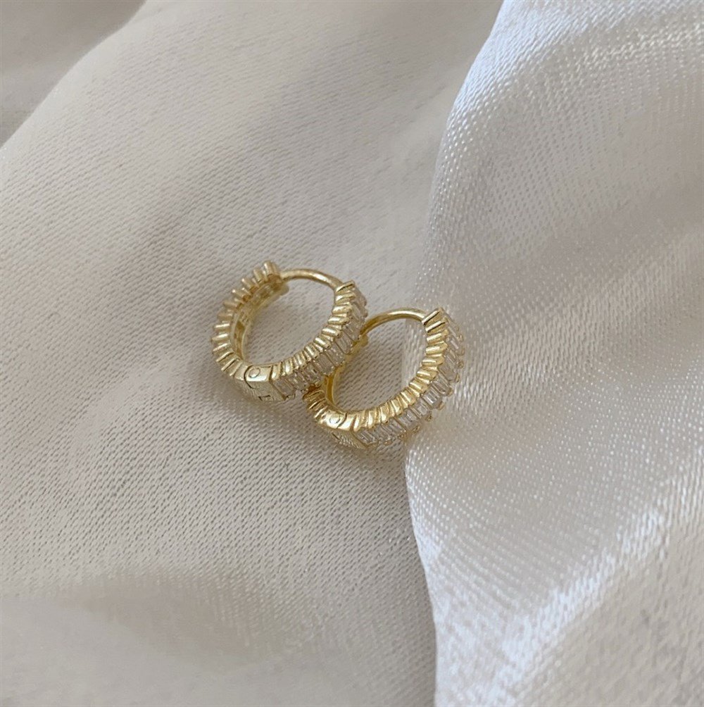 925 full taşlı basic küpe