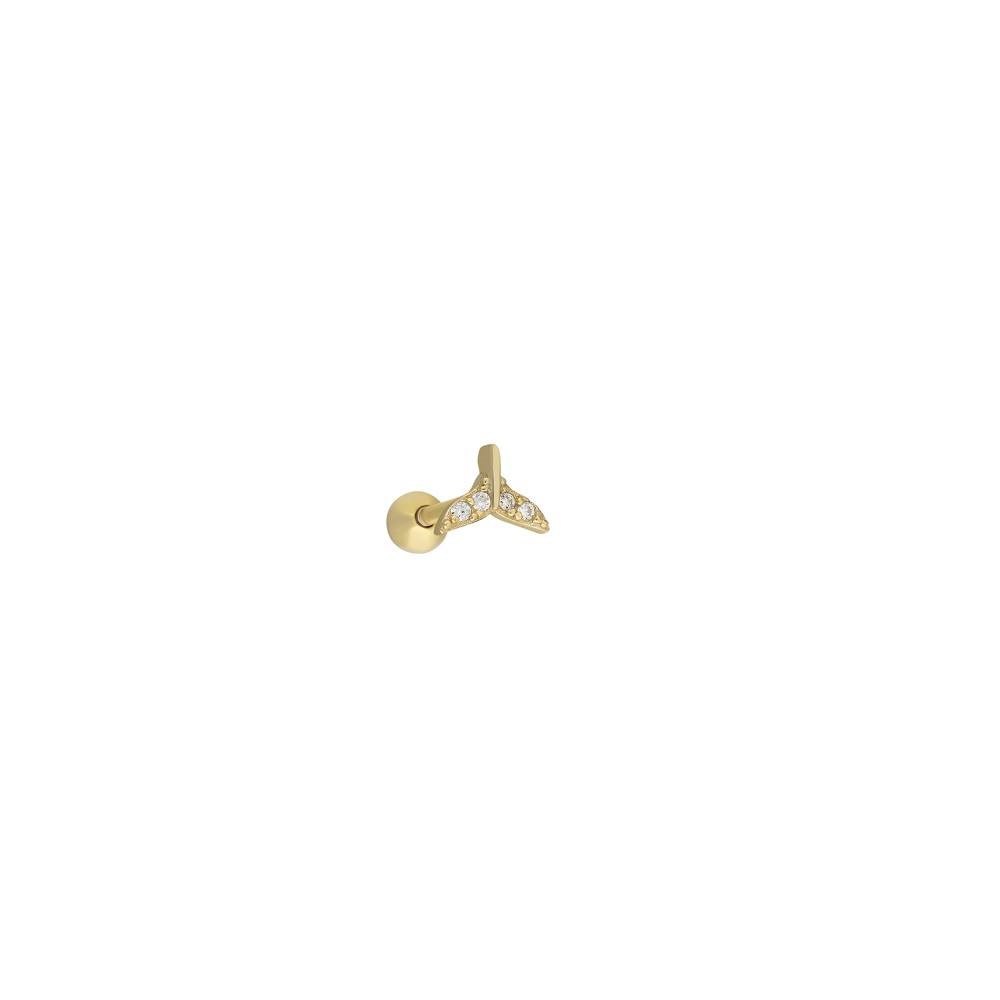 925 gümüş balina kuyruğu piercing