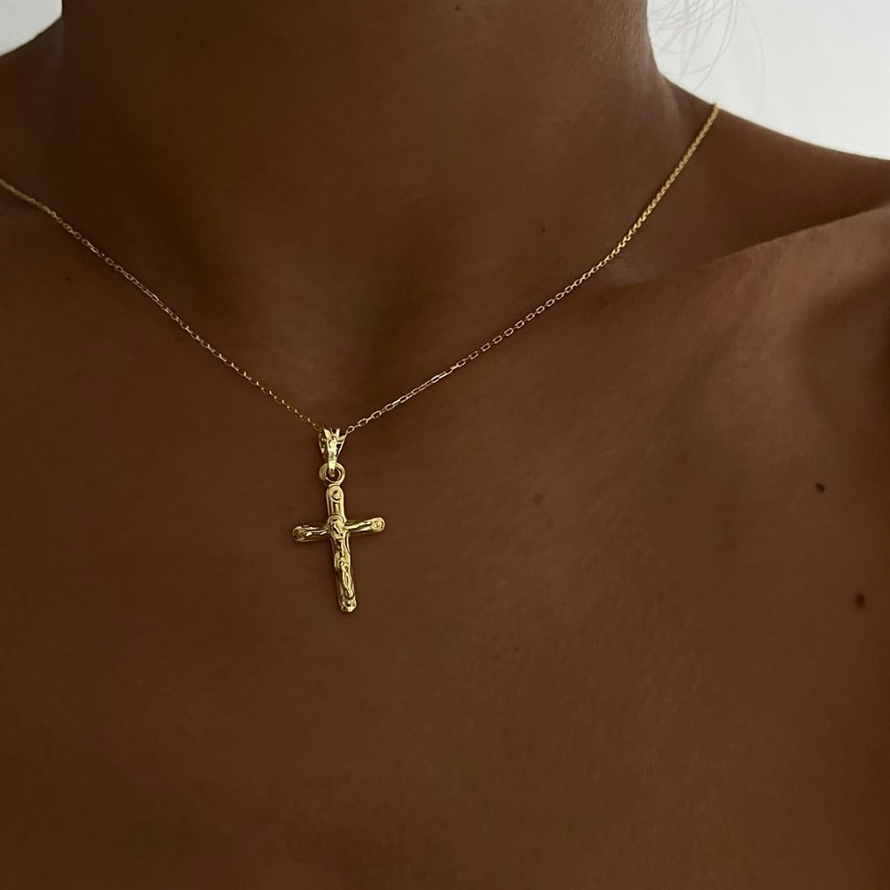 925 gümüş unisex haç kolye