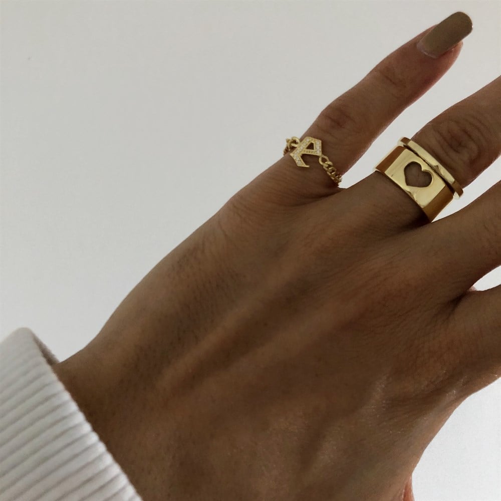 925 heart rings