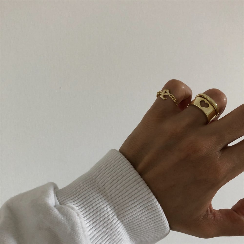 925 heart rings