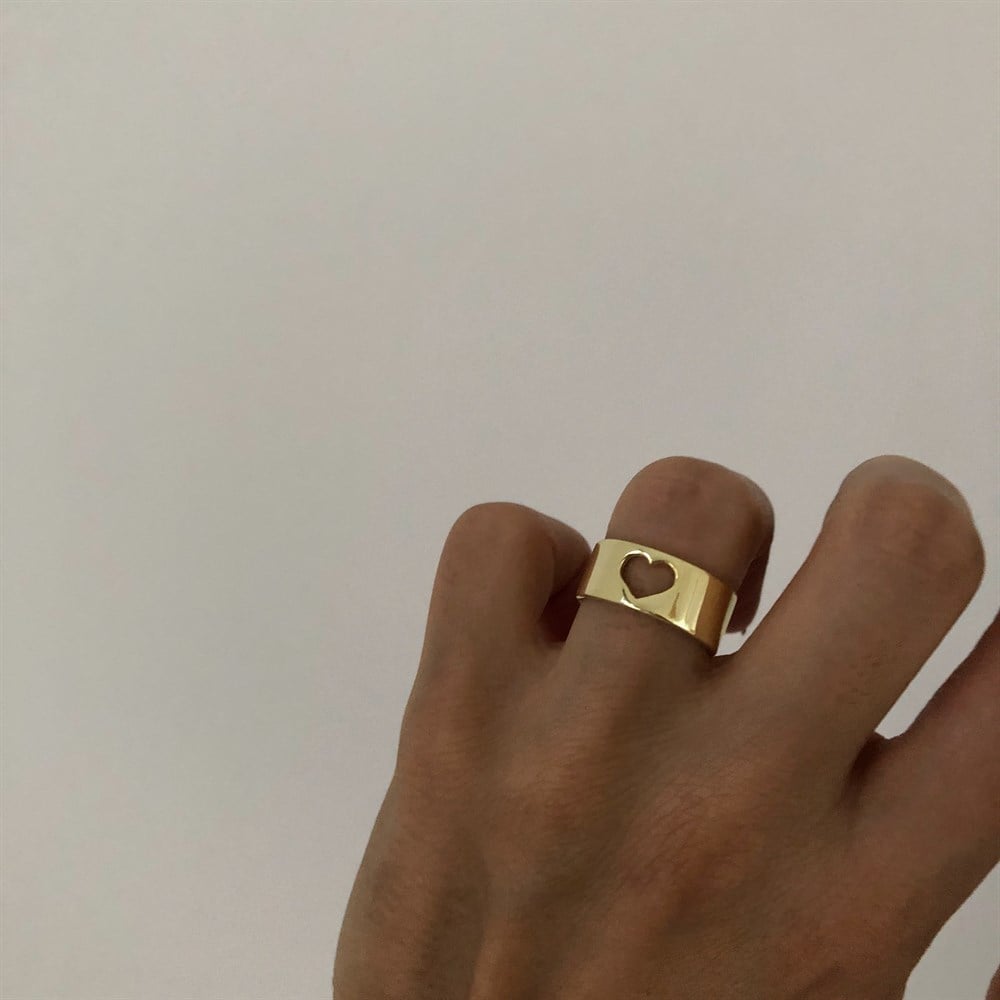 925 heart rings