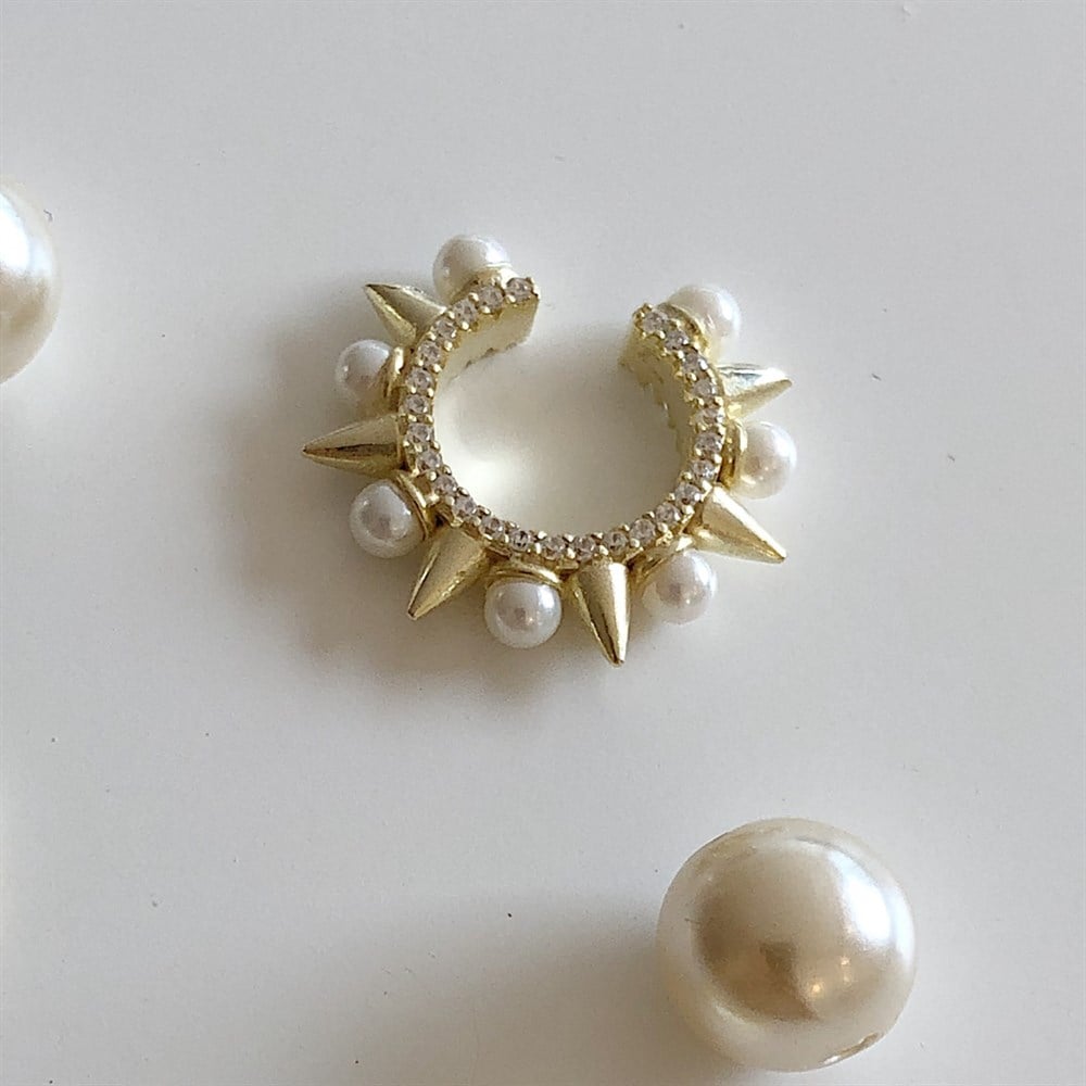 925 incili karma ear cuff