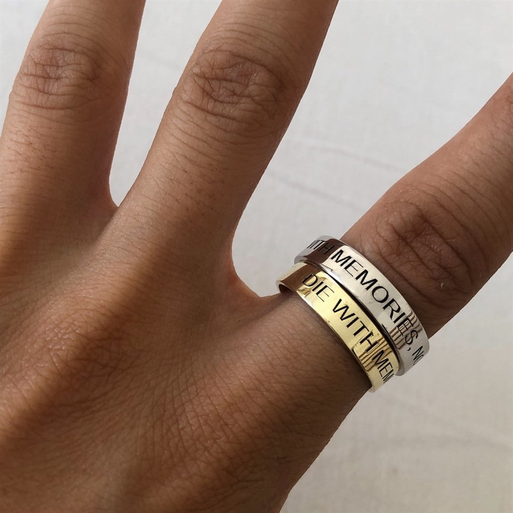 925 istediğini yazdır gold yüzük