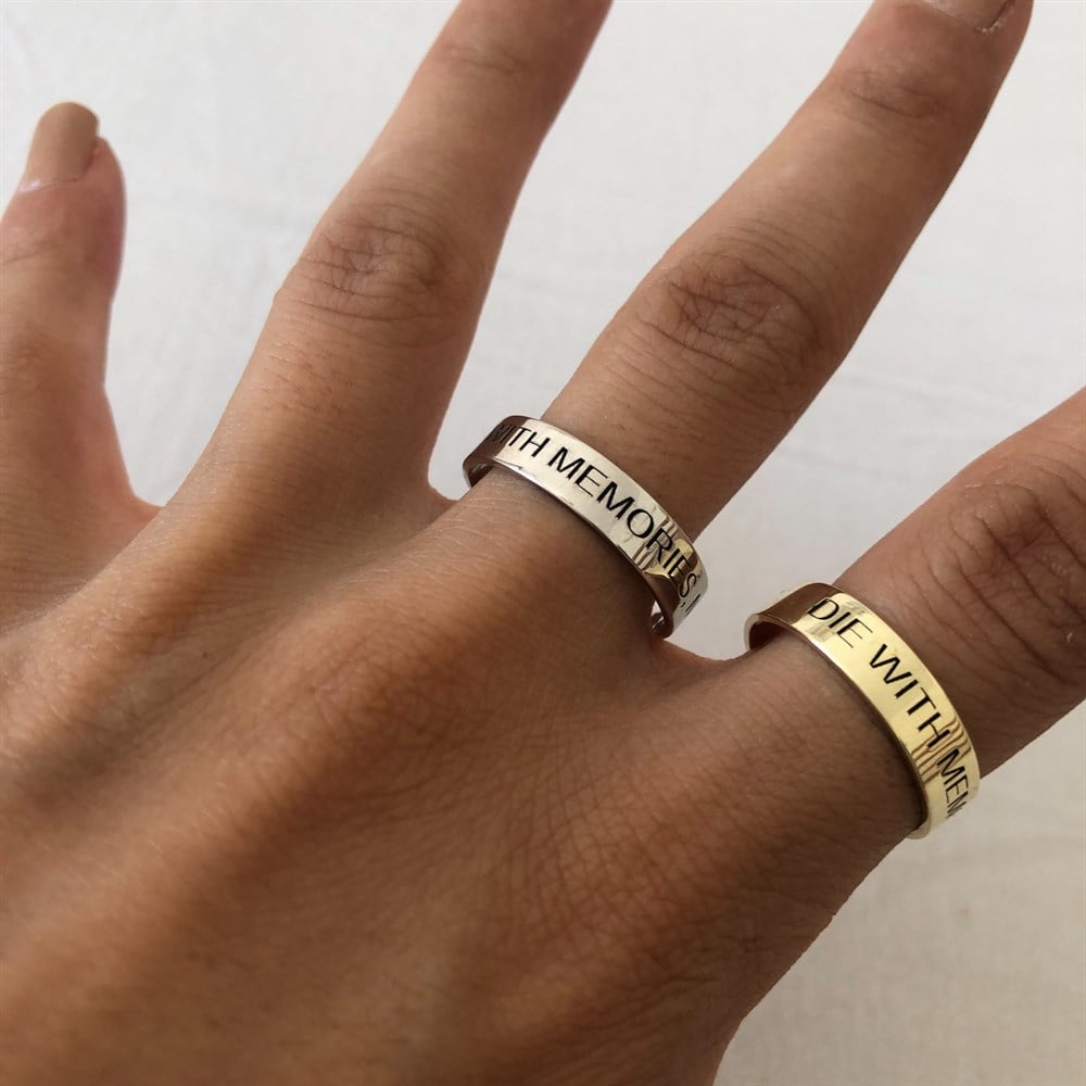 925 istediğini yazdır gold yüzük