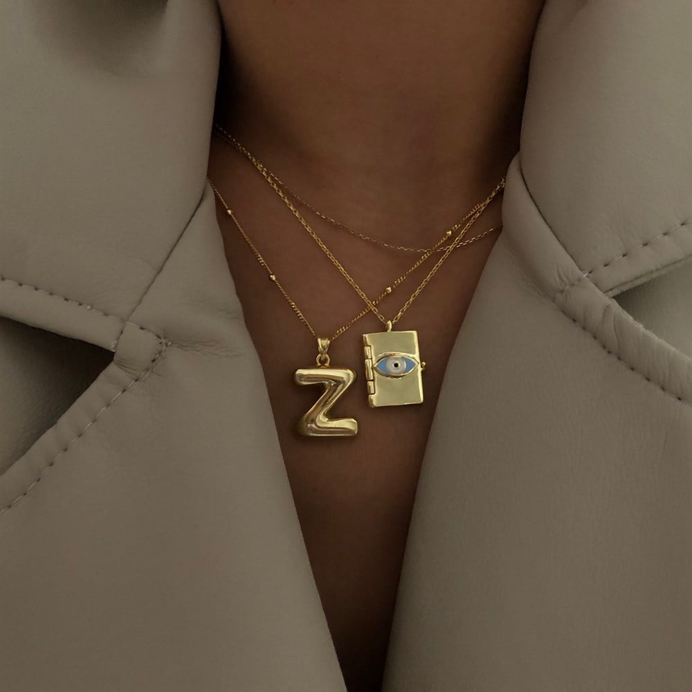 925 kapaklı göz kolye 