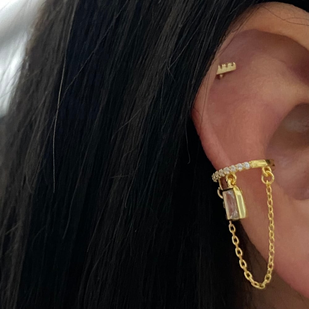 925 kombin üçlü ear cuff seti