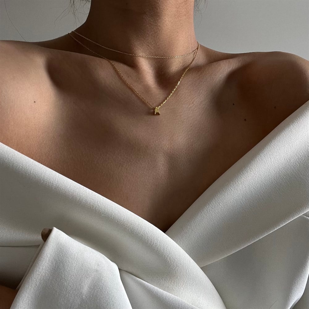 925 mini harf kolye istediğini yazdır