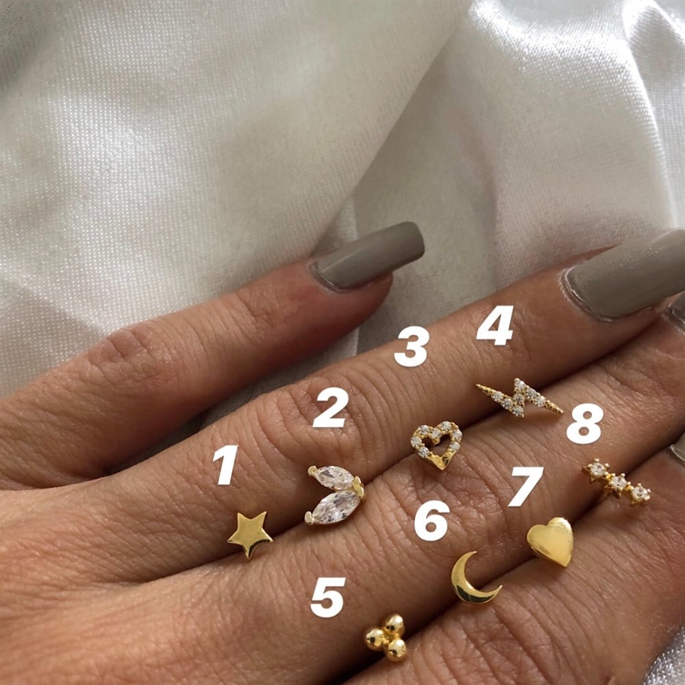 925 mini küpe&tragus serisi