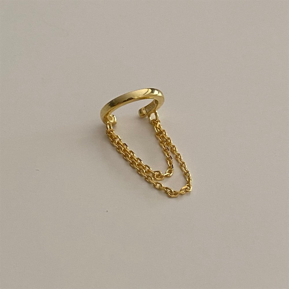 925 sallantılı zincirli ear cuff