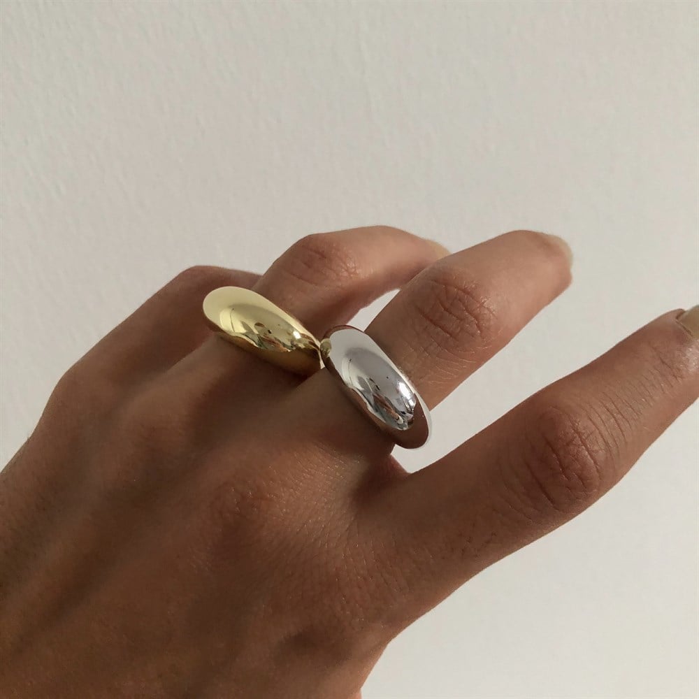 925 silver bombeli yüzük