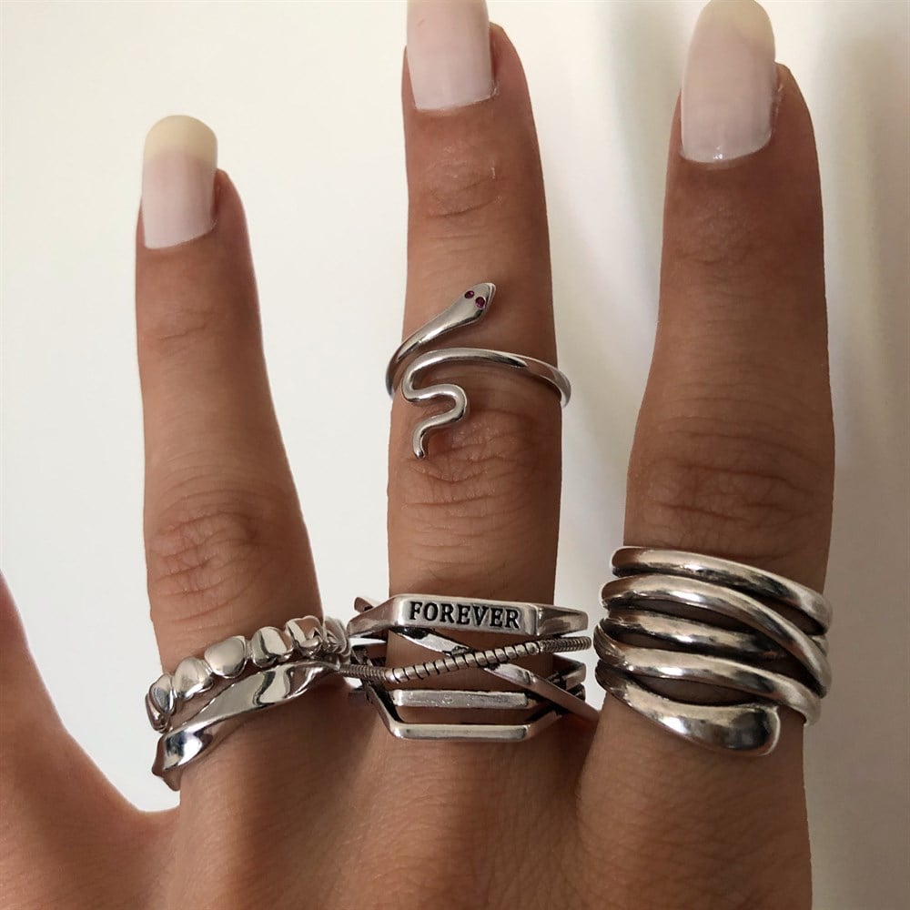 925 silver full kalpli yüzük