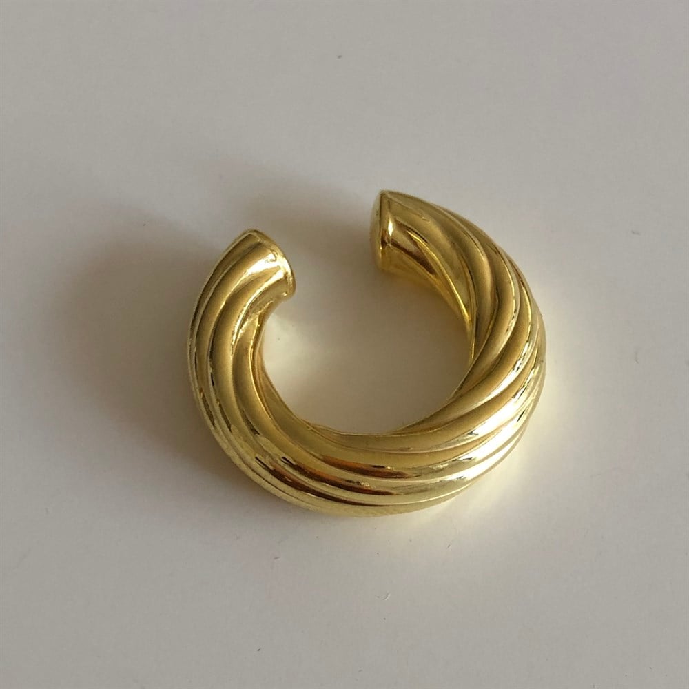 925 silver kalın burgu ear cuff