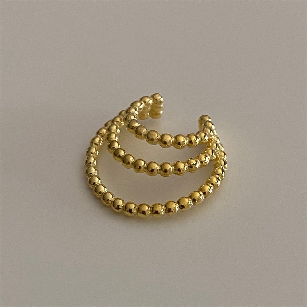925 üç halkalı hacimli ear cuff