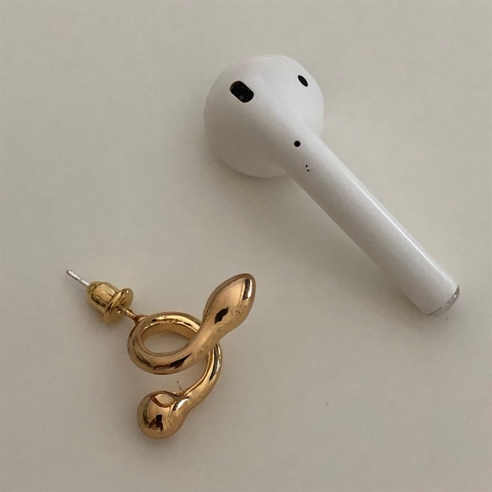 airpods tutucu küpe GOLD