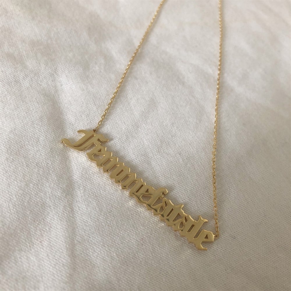 Femme fatale letter necklaces