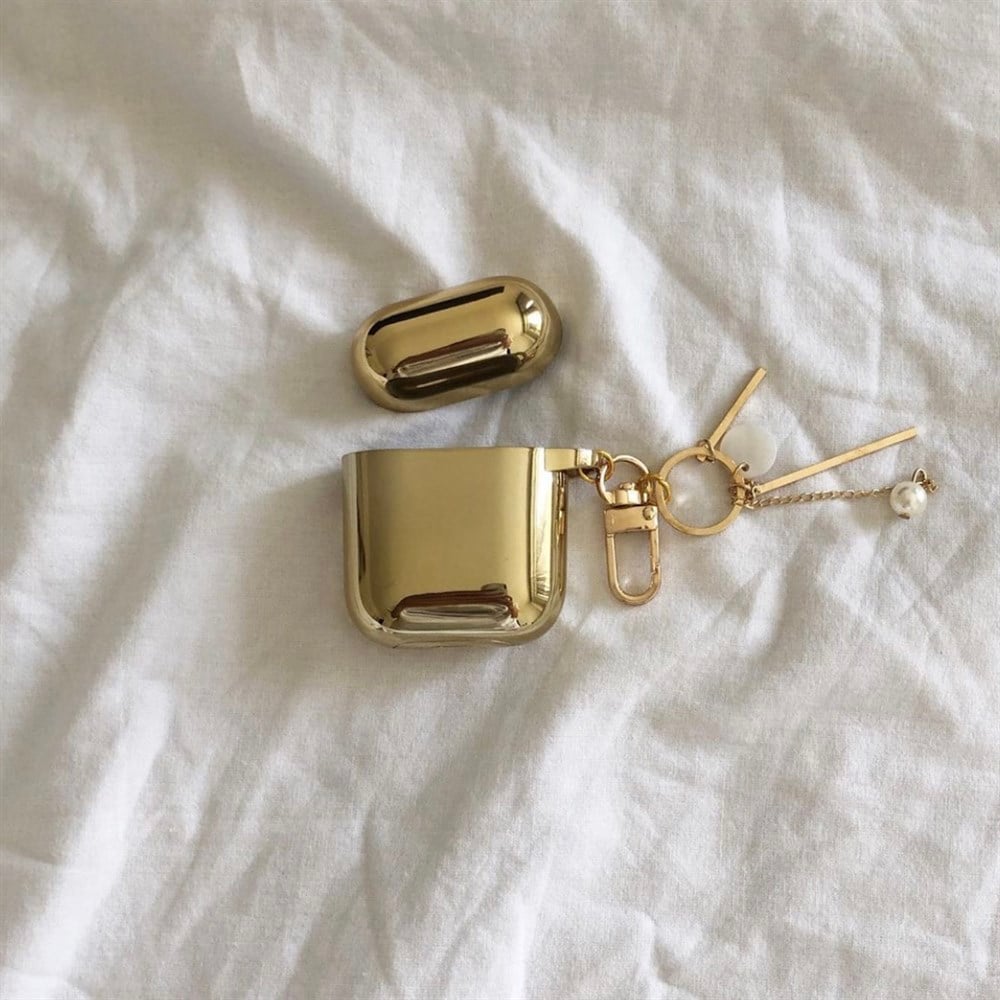 gold airpods case