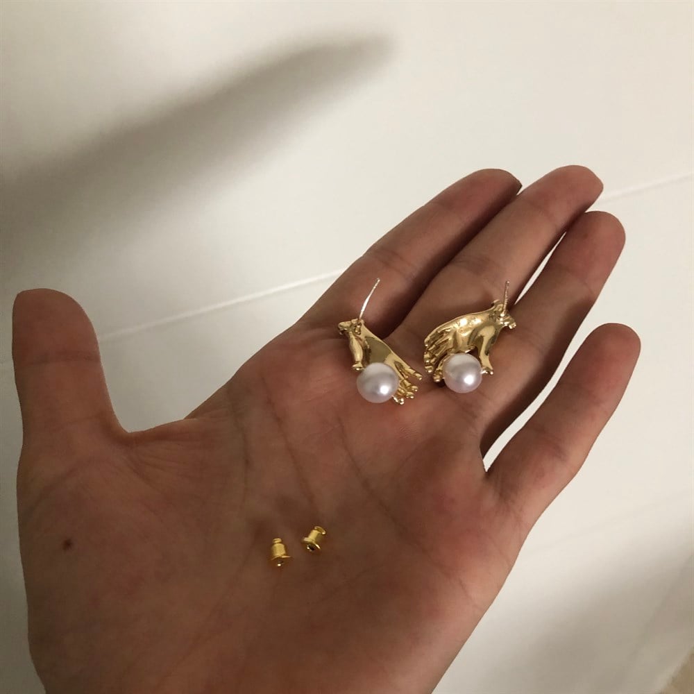 gold inci küpe