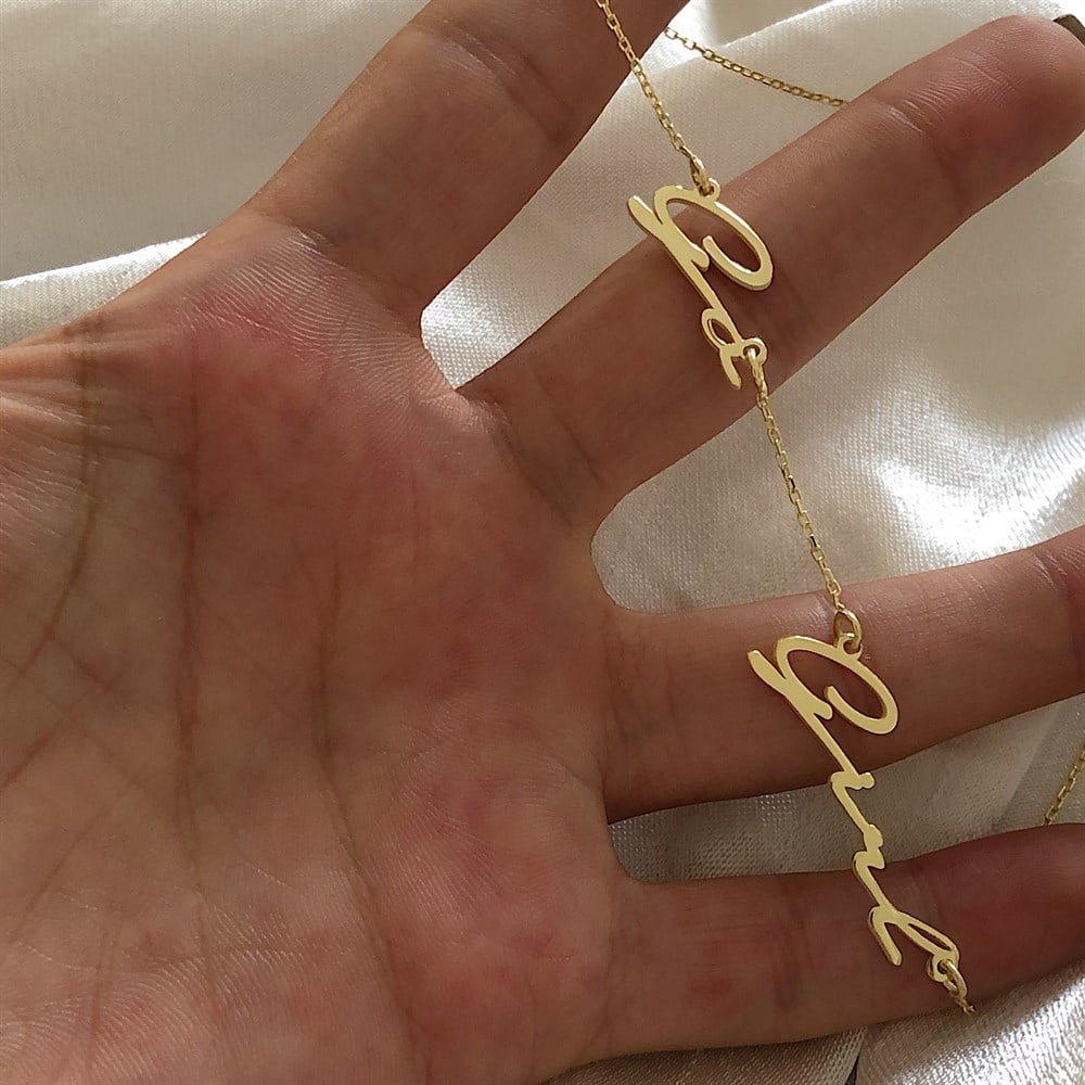 istediğini yazdır çift mesajlı kolye 925