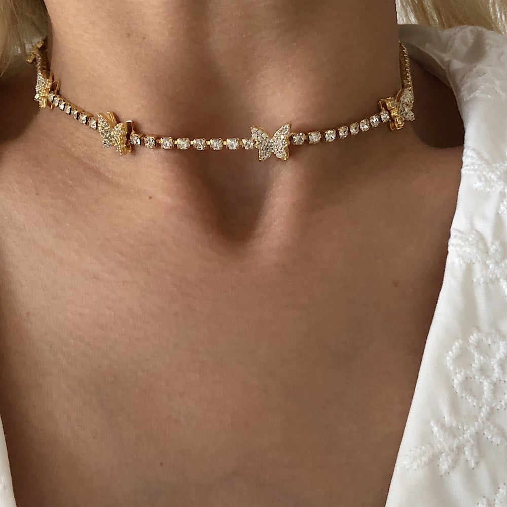 su yolu kelebek choker