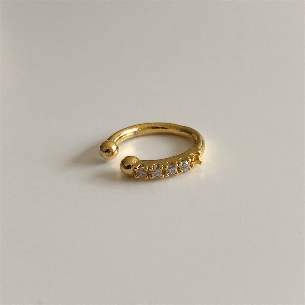 yarı taşlı ear cuff