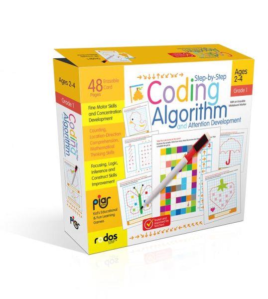 Step-by-step Coding, Algorihtm And Attention Development-1 / Grade-Level 1 / Ages 2-4