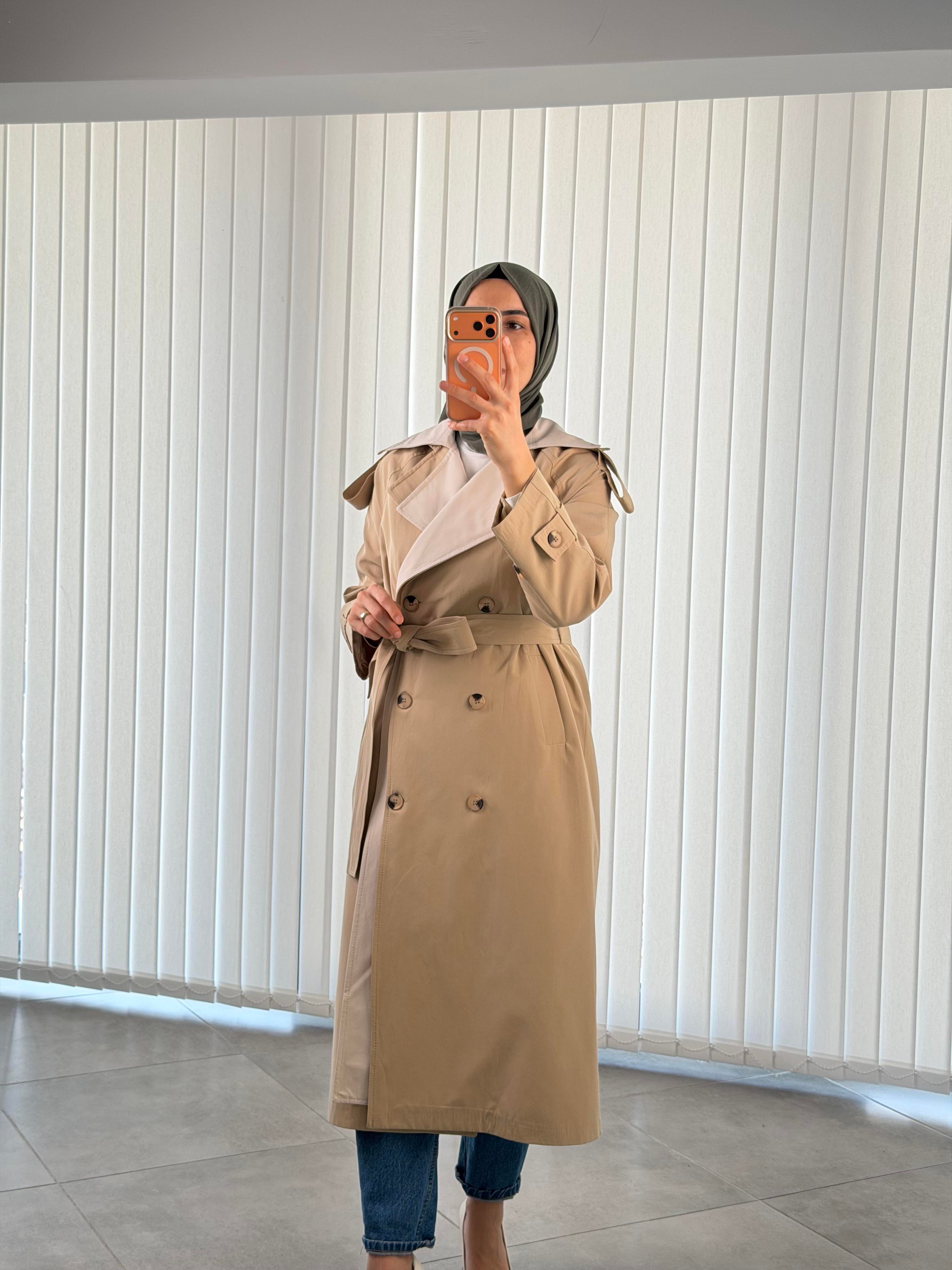 Apoletli Astarlı Trenç