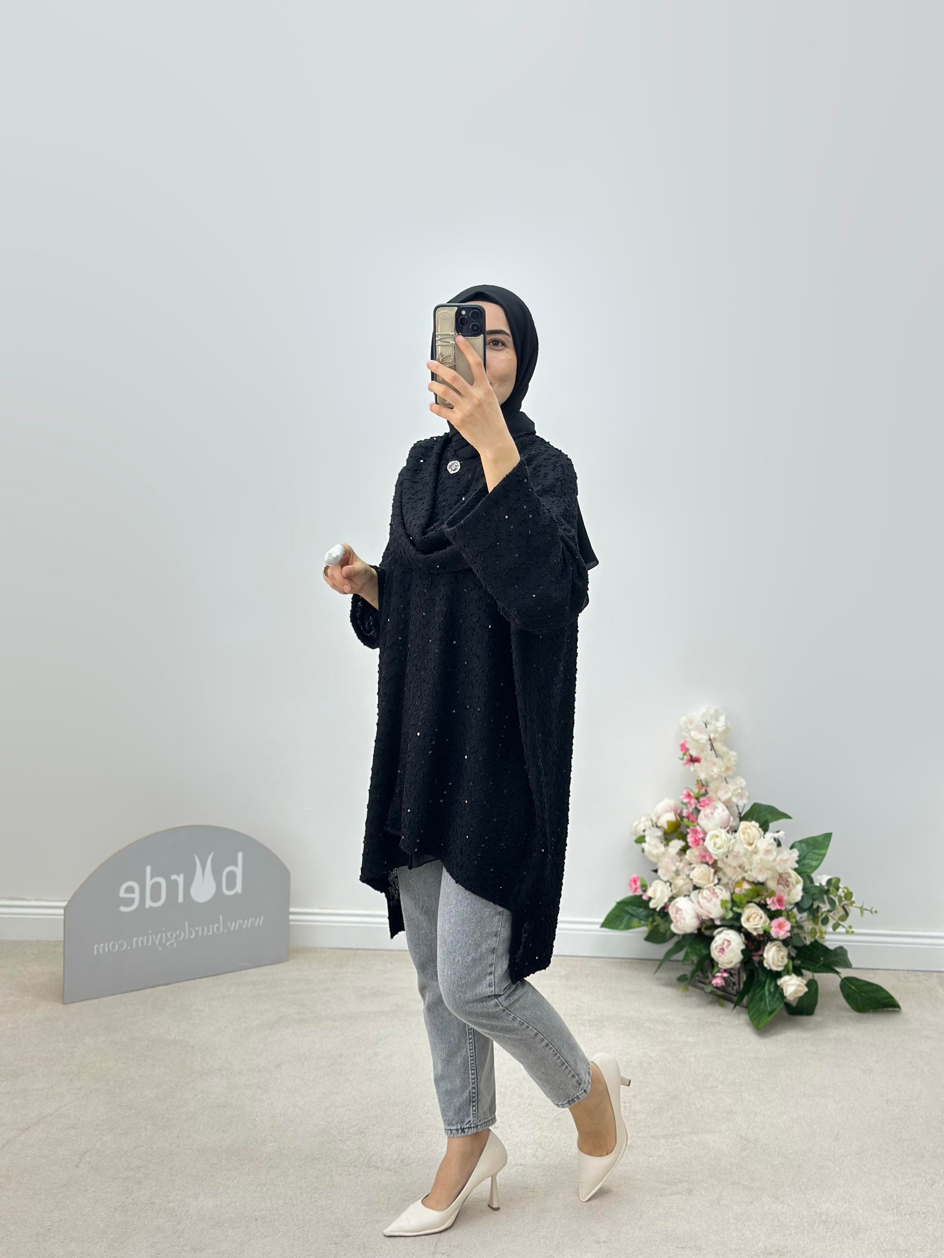 Armine Collection Asimetrik Hırka 24K5607 Siyah 